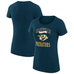 NHL Nashville Predators G-III 4Her by Carl Banks Women's Super-Slim Fit Lightweight Team Logo Graphic T-Shirt