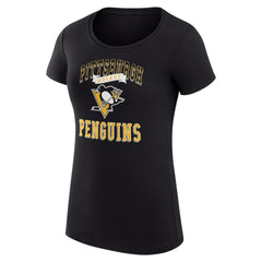 NHL Pittsburgh Penguins G-III 4Her by Carl Banks Women's Super-Slim Fit Lightweight Team Logo Graphic T-Shirt