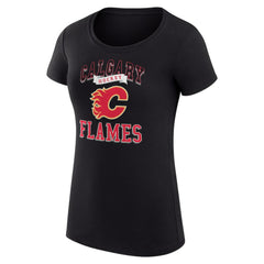 NHL Calgary Flames G-III 4Her by Carl Banks Women's Super-Slim Fit Lightweight Team Logo Graphic T-Shirt
