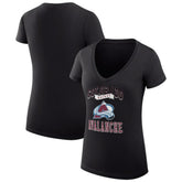 NHL Colorado Avalanche G-III 4Her by Carl Banks Women's Super-Slim Fit Lightweight Team Logo Graphic V-Neck T-Shirt
