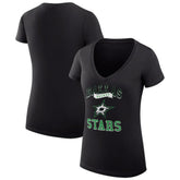 NHL Dallas Stars G-III 4Her by Carl Banks Women's Super-Slim Fit Lightweight Team Logo Graphic V-Neck T-Shirt
