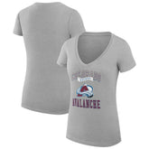 NHL Colorado Avalanche G-III 4Her by Carl Banks Women's Super-Slim Fit Lightweight Team Logo Graphic V-Neck T-Shirt