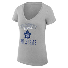NHL Toronto Maple Leafs G-III 4Her by Carl Banks Women's Super-Slim Fit Lightweight Team Logo Graphic V-Neck T-Shirt