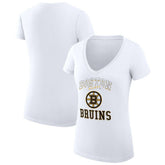 NHL Boston Bruins G-III 4Her by Carl Banks Women's Super-Slim Fit Lightweight Team Logo Graphic V-Neck T-Shirt