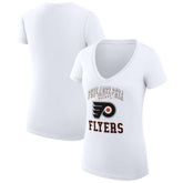 NHL Philadelphia Flyers G-III 4Her by Carl Banks Women's Super-Slim Fit Lightweight Team Logo Graphic V-Neck T-Shirt