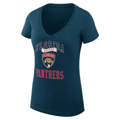 NHL Florida Panthers G-III 4Her by Carl Banks Women's Super-Slim Fit Lightweight Team Logo Graphic V-Neck T-Shirt