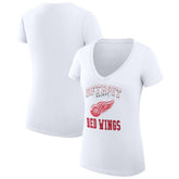 NHL Detroit Red Wings G-III 4Her by Carl Banks Women's Super-Slim Fit Lightweight Team Logo Graphic V-Neck T-Shirt