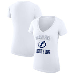 NHL Tampa Bay Lightning G-III 4Her by Carl Banks Women's Super-Slim Fit Lightweight Team Logo Graphic V-Neck T-Shirt