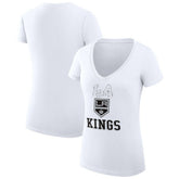 NHL Los Angeles Kings G-III 4Her by Carl Banks Women's Super-Slim Fit Lightweight Team Logo Graphic V-Neck T-Shirt