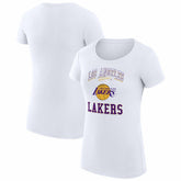 Los Angeles Lakers G-III 4Her by Carl Banks Women's Super-Slim Fit Lightweight Team Logo T-Shirt