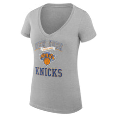 New York Knicks G-III 4Her by Carl Banks Women's Super-Slim Fit Lightweight Team Logo V-Neck T-Shirt