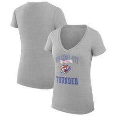 Oklahoma City Thunder G-III 4Her by Carl Banks Women's Super-Slim Fit Lightweight Team Logo V-Neck T-Shirt