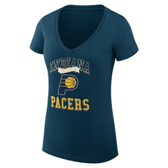 Indiana Pacers G-III 4Her by Carl Banks Women's Super-Slim Fit Lightweight Team Logo V-Neck T-Shirt