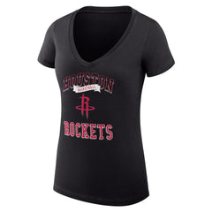 Houston Rockets G-III 4Her by Carl Banks Women's Super-Slim Fit Lightweight Team Logo V-Neck T-Shirt