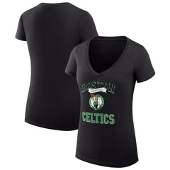 Boston Celtics G-III 4Her by Carl Banks Women's Super-Slim Fit Lightweight Team Logo V-Neck T-Shirt