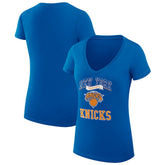 New York Knicks G-III 4Her by Carl Banks Women's Super-Slim Fit Lightweight Team Logo V-Neck T-Shirt