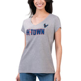 G-III 4Her by Carl Banks Women's Super-Slim Fit Lightweight H-Town V-Neck T-Shirt - Houston Texans T-shirts