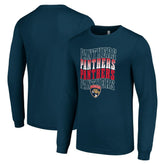 NHL Florida Panthers Starter Four Team Name Logo Long Sleeve Graphic T-Shirt