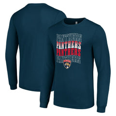 NHL Florida Panthers Starter Four Team Name Logo Long Sleeve Graphic T-Shirt