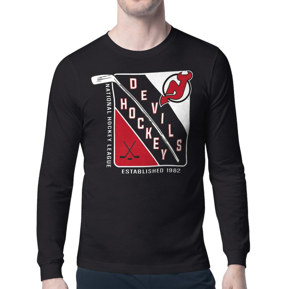NHL New Jersey Devils Starter Shield Long Sleeve Graphic T-Shirt