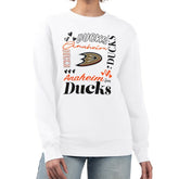 NHL Anaheim Ducks G-III 4Her by Carl Banks Women's Collage Graphic Fleece Long Sleeve Pullover Sweatshirt