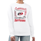 NHL Carolina Hurricanes G-III 4Her by Carl Banks Women's Collage Graphic Fleece Long Sleeve Pullover Sweatshirt