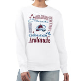 NHL Colorado Avalanche G-III 4Her by Carl Banks Women's Collage Graphic Fleece Long Sleeve Pullover Sweatshirt