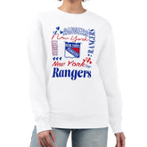 NHL New York Rangers G-III 4Her by Carl Banks Women's Collage Graphic Fleece Long Sleeve Pullover Sweatshirt