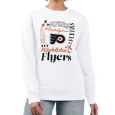 NHL Philadelphia Flyers G-III 4Her by Carl Banks Women's Collage Graphic Fleece Long Sleeve Pullover Sweatshirt