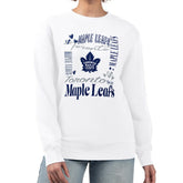 NHL Toronto Maple Leafs G-III 4Her by Carl Banks Women's Collage Graphic Fleece Long Sleeve Pullover Sweatshirt