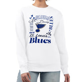 NHL St. Louis Blues G-III 4Her by Carl Banks Women's Collage Graphic Fleece Long Sleeve Pullover Sweatshirt