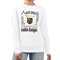 NHL Vegas Golden Knights G-III 4Her by Carl Banks Women's Collage Graphic Fleece Long Sleeve Pullover Sweatshirt