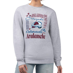 NHL Colorado Avalanche G-III 4Her by Carl Banks Women's Collage Graphic Fleece Long Sleeve Pullover Sweatshirt