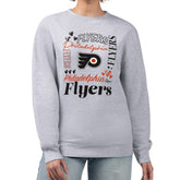 NHL Philadelphia Flyers G-III 4Her by Carl Banks Women's Collage Graphic Fleece Long Sleeve Pullover Sweatshirt