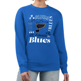 NHL St. Louis Blues G-III 4Her by Carl Banks Women's Collage Graphic Fleece Long Sleeve Pullover Sweatshirt