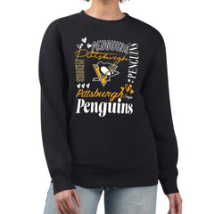 NHL Pittsburgh Penguins G-III 4Her by Carl Banks Women's Collage Graphic Fleece Long Sleeve Pullover Sweatshirt
