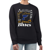 NHL St. Louis Blues G-III 4Her by Carl Banks Women's Collage Graphic Fleece Long Sleeve Pullover Sweatshirt