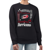 NHL Carolina Hurricanes G-III 4Her by Carl Banks Women's Collage Graphic Fleece Long Sleeve Pullover Sweatshirt