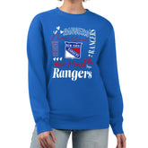 NHL New York Rangers G-III 4Her by Carl Banks Women's Collage Graphic Fleece Long Sleeve Pullover Sweatshirt