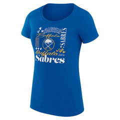 NHL Buffalo Sabres G-III 4Her by Carl Banks Women's Super-Slim Fit Lightweight Collage Team Graphic T-Shirt