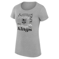 NHL Los Angeles Kings G-III 4Her by Carl Banks Women's Super-Slim Fit Lightweight Collage Team Graphic T-Shirt