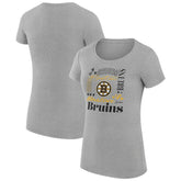 NHL Boston Bruins G-III 4Her by Carl Banks Women's Super-Slim Fit Lightweight Collage Team Graphic T-Shirt