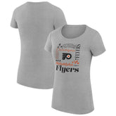 NHL Philadelphia Flyers G-III 4Her by Carl Banks Women's Super-Slim Fit Lightweight Collage Team Graphic T-Shirt