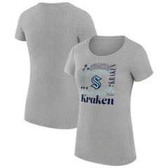 NHL Seattle Kraken G-III 4Her by Carl Banks Women's Super-Slim Fit Lightweight Collage Team Graphic T-Shirt