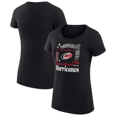 NHL Carolina Hurricanes G-III 4Her by Carl Banks Women's Super-Slim Fit Lightweight Collage Team Graphic T-Shirt