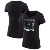 NHL Dallas Stars G-III 4Her by Carl Banks Women's Super-Slim Fit Lightweight Collage Team Graphic T-Shirt
