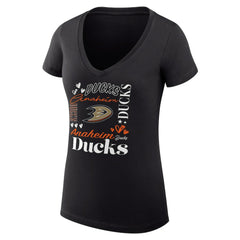 NHL Anaheim Ducks G-III 4Her by Carl Banks Women's Super-Slim Fit Lightweight Collage Team Graphic T-Shirt