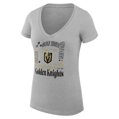 NHL Vegas Golden Knights G-III 4Her by Carl Banks Women's Super-Slim Fit Lightweight Collage Team Graphic T-Shirt