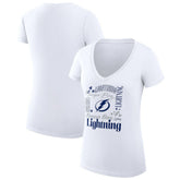 NHL Tampa Bay Lightning G-III 4Her by Carl Banks Women's Super-Slim Fit Lightweight Collage Team Graphic T-Shirt