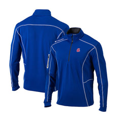 Royal Atlanta Braves Columbia Cooperstown Collection Omni-Wick Shotgun Quarter-Zip Top
